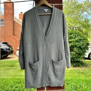 J. Jill purejill Wheat one-button cardigan size M
